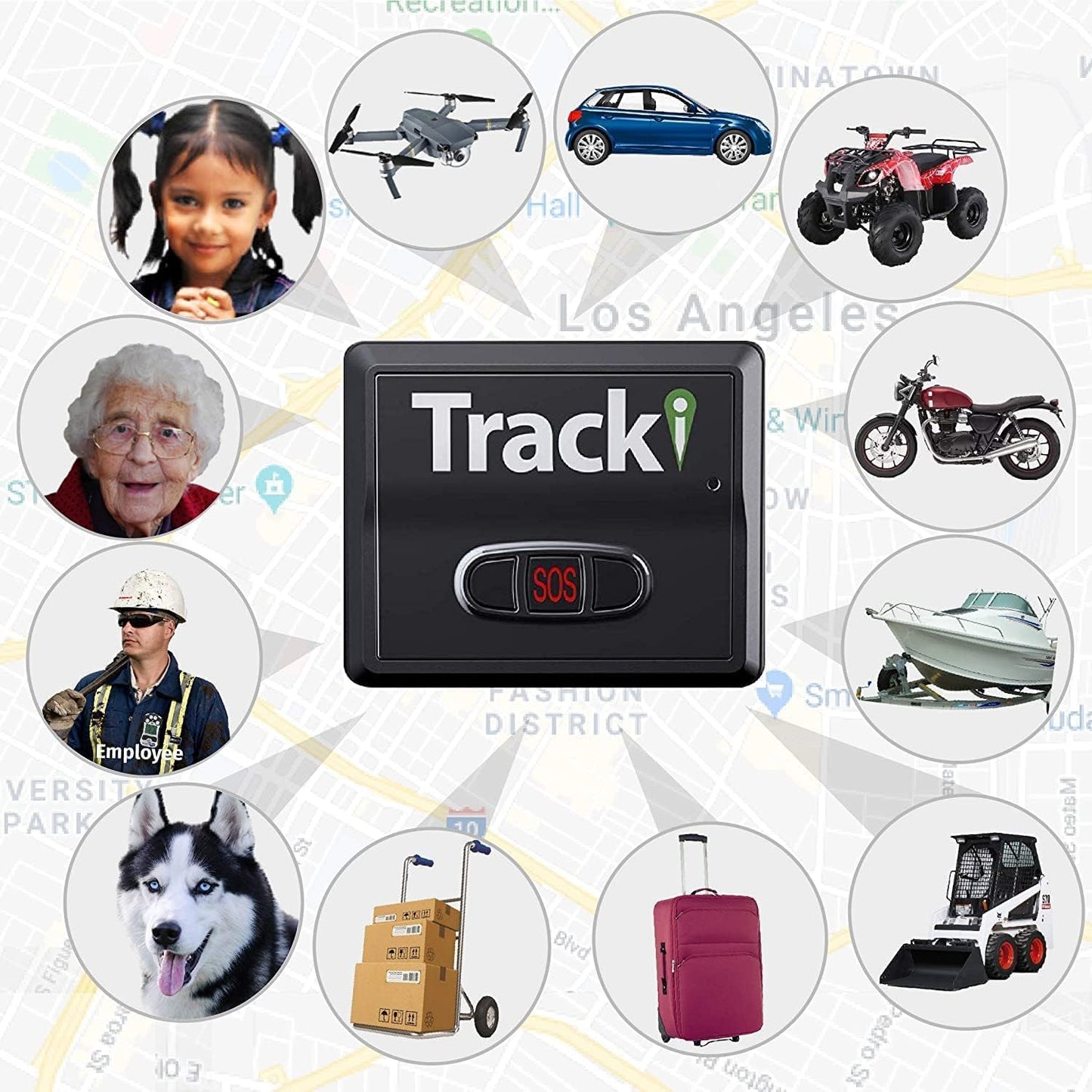 Tracki GPS Tracker for Vehicles, Car, Kids. Subscription Needed. US-Made Tech. 4G LTE GPS Tracking Device. Unlimited Distance, US & Worldwide. Small (Tracker) (Tracker 6-mo Subscription Incl.)