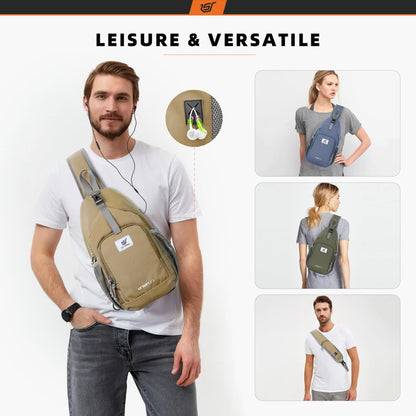 SKYSPER Sling Bag RFID Crossbody Sling Backpack Cross Body Shoulder Bag Travel Hiking Daypack for Women Men