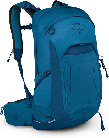 Osprey Talon 22L Men's Lightweight Hiking Backpack with Hipbelt, Scoria Blue/Night Shift