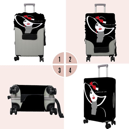 Travel Luggage Cover Suitcase Protector Fits 18-32 Inch Wheel Covers PatternedTravel Related Items Flower Luggage Protector Elastic S
