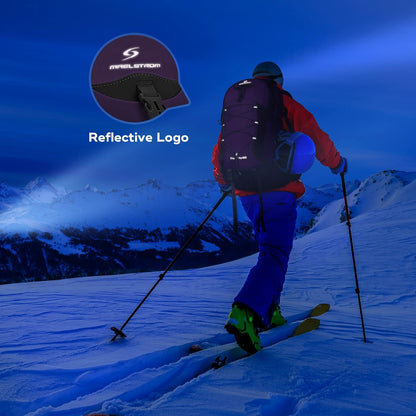 Maelstrom Hiking Backpack,Camping Backpack,40L Waterproof Hiking Daypack with Rain Cover,Lightweight Travel Backpack,Purple