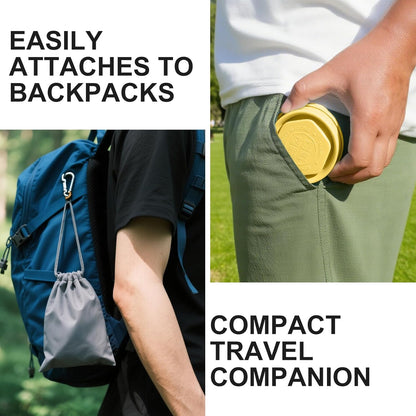 Collapsible Water Cup 6oz/180ml - Collapsible Cup - Silicone Collapsible TravelCup - Silicone Folding Camping Cup with Lids - Foldable Drinking Cup - for Travel, Camping, Hiking