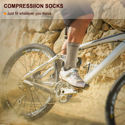 BULLIANT Compression Socks for Men 6Pairs, Athletic Crew Socks Cushioned For Men Sports Running-Arch Support