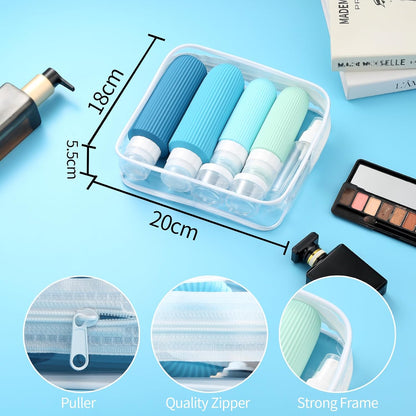 16 Pack Travel Bottles for Toiletries, Large 6oz Silicone Travel Containers jar for Toiletries, Leak Proof Refillable Liquid Shampoo And Conditioner Travel Essentials toiletry Bottles