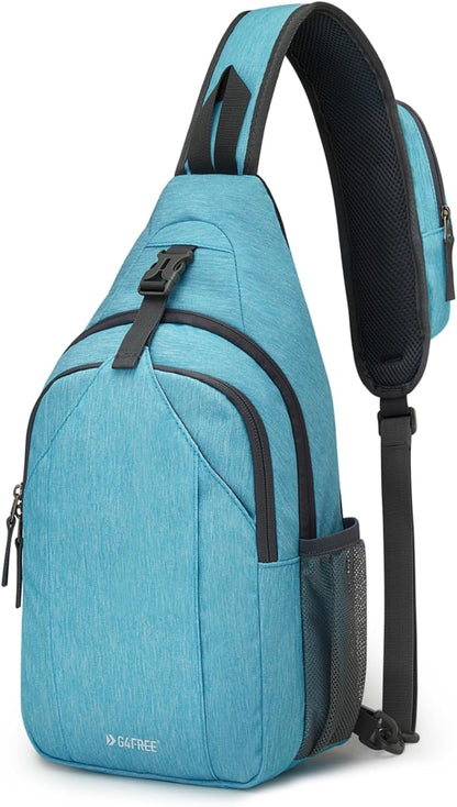 G4Free Sling Bag RFID Blocking Sling Backpack Crossbody Chest Bag Daypack for Hiking Travel(Sky Blue)
