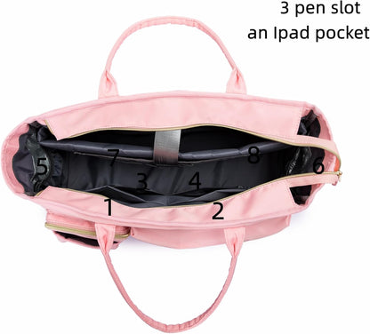 Laptop Tote Bag, Middle Size Computer Messenger Teacher Bag with 15.6'' Padded Laptop Sleeve