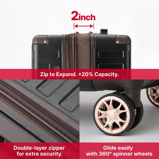 LEGEND WALKER DECK Hardside Expandable Luggage, 26 inch, Green, 5514-59-GR