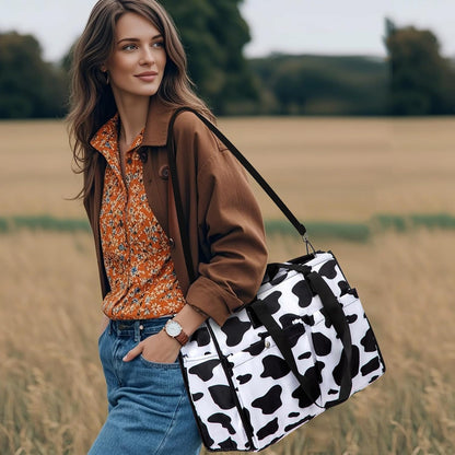 Closeable Tote Bag with 12 Pockets,Thick Bottom Support & Adjustable Strap,Water-Resistant