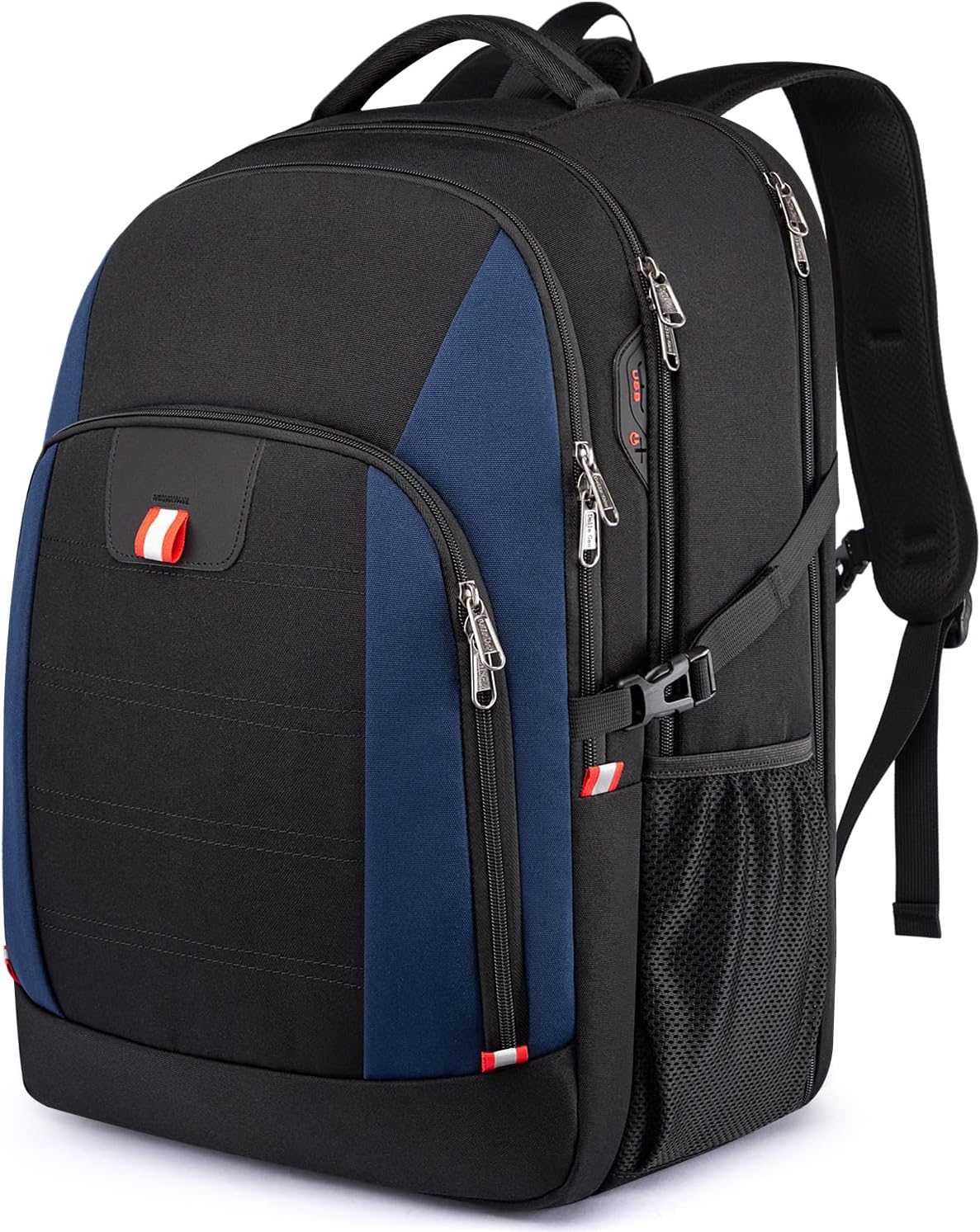 Travel Laptop Backpack, 18.4 inch Extra Large Backpack for Men and Women, 45L Capacity Business Computer Back Pack (Black Blue, 18.4 Inch)