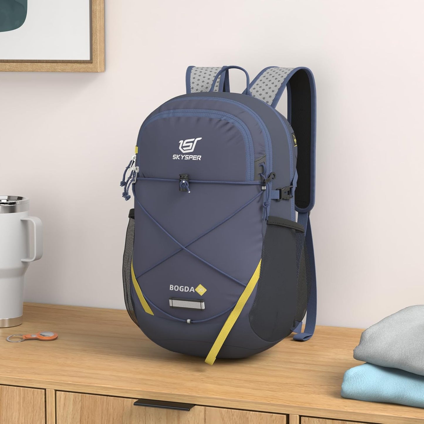 SKYSPER Small Hiking Daypack, 20L Lightweight Travel Backpacks Day Hike Pack with Waist Strap for Women Men