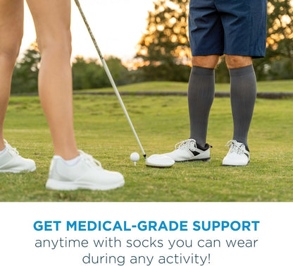 Medical Grade Compression Socks for Men & Women 15-20 mmHg by OrthoSleeve (Black Polka Dot, Small)