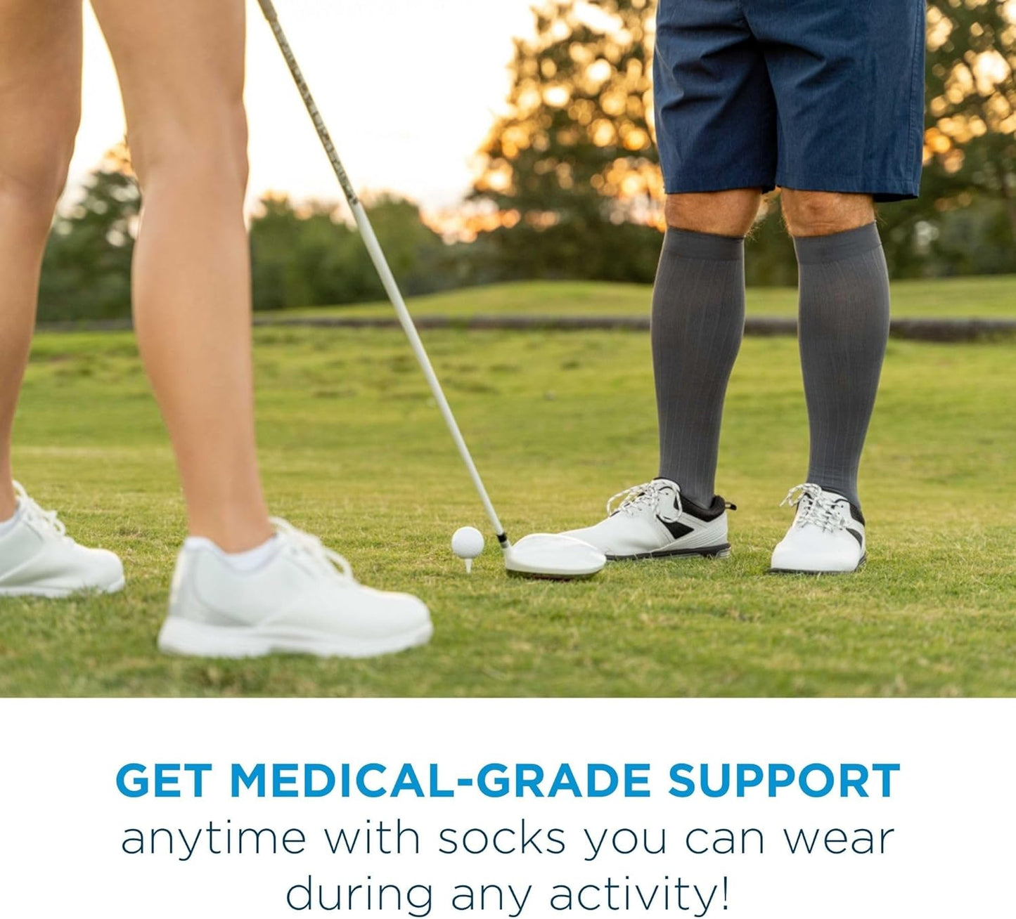 Medical Grade Compression Socks for Men & Women 15-20 mmHg by OrthoSleeve (White, Medium)