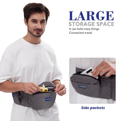 Baby Hip Carrier,Ergonomic,Baby Carrier with Hip Seat,Adjustable Waistband with Multiple Pockets,Infant Carrier for Newborns & Toddlers(Gray)