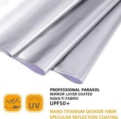 G4Free UPF 50+ UV Protection Large Travel Umbrella 42/46 Inch Auto Open Close Windproof Sun Blocking Umbrella