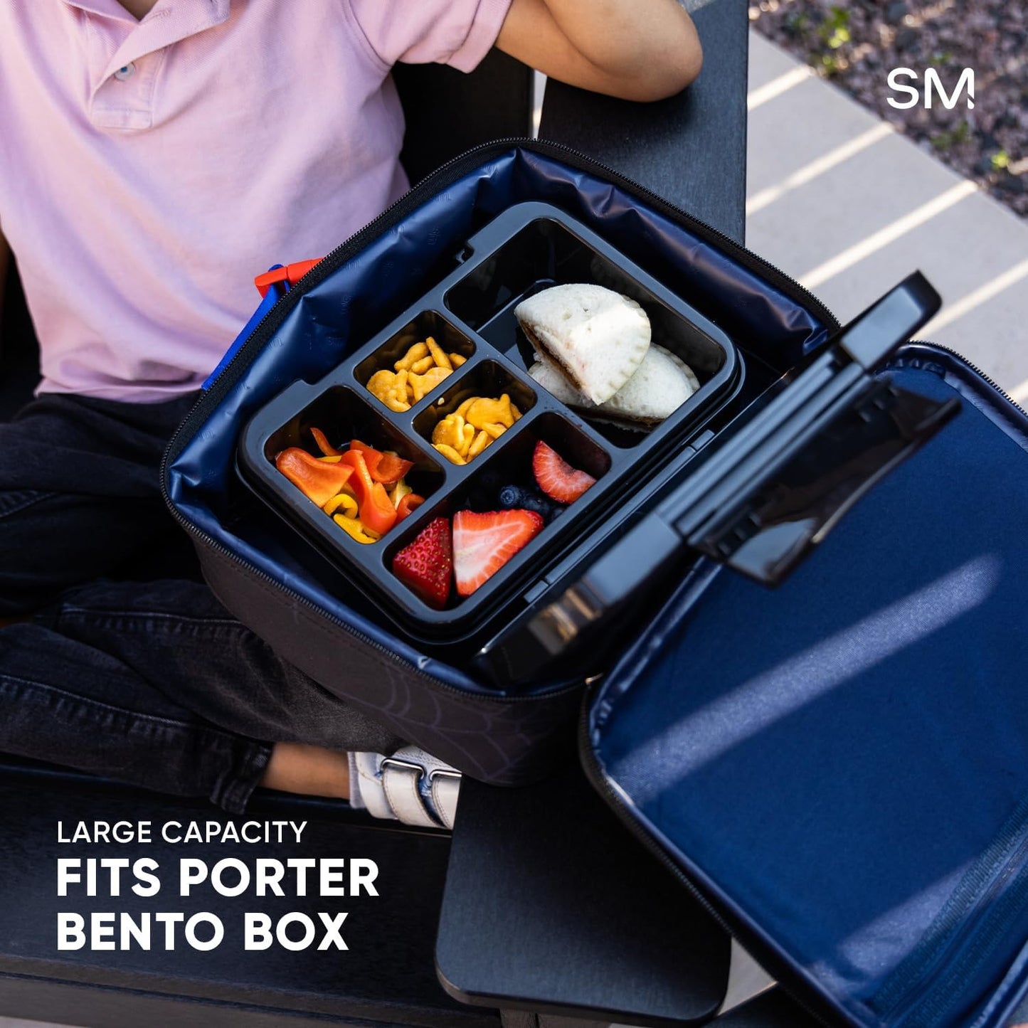 Simple Modern Kids Lunch Box for School | Reusable Insulated Lunch Bag for Toddler, Girl, and Boy | Meal Containers with Exterior & Interior Pockets | Hadley Collection | Sweetheart