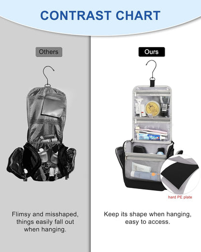 Relavel Hanging Toiletry Bag for Men and Women, Travel Toiletries Bag Water-resistant Large Makeup Cosmetic Organizer Storage, Shaving Dopp Kit Shower Bathroom Hygiene Bags, Carry-on Travel Essentials