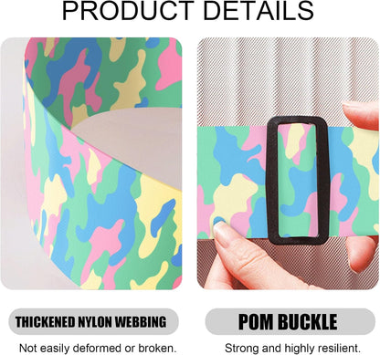 2 Pack Luggage Straps, Adjustable Cute Printing with Combination Lock Luggage Straps for Women Men Travel School Business Trips-Camouflage