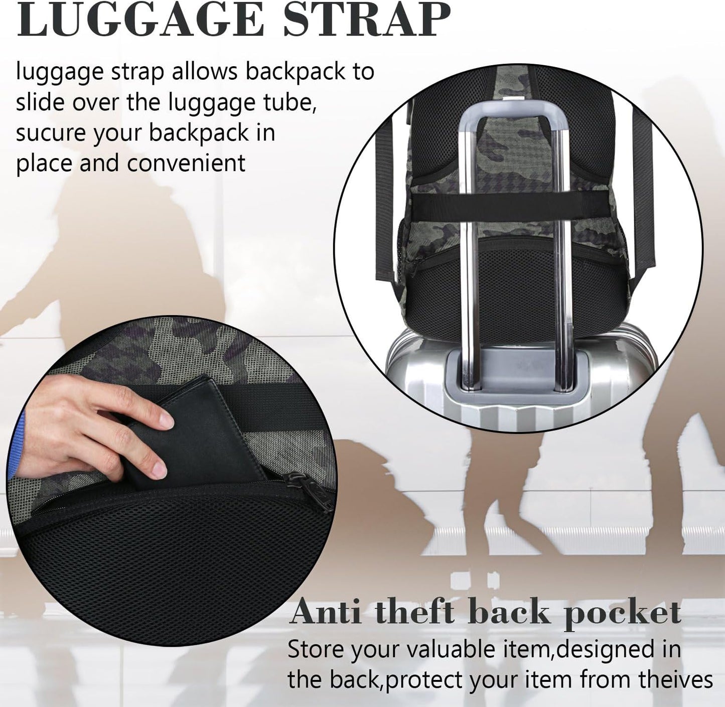 MATEIN 17.3 Inch Computer Backpack, Extra Large TSA Friendly Travel Laptop Backpack with USB Charging Port, Anti Theft Carry On Flight Approved Business Work College Backpack Bag for Men Women Gift