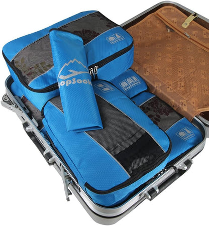 5 Set Packing Cubes for Travel Large Suitcase Luggage Organizer Bags Travel Accessories Vacation 4 Cubes 1 Laundry Pouch Bag