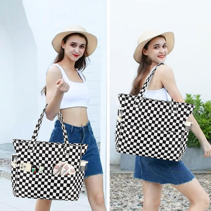 Waterproof Beach Tote Pool Bags for Women Ladies Extra Large Gym Tote Carry On Bag With Wet Compartment for Weekender Travel