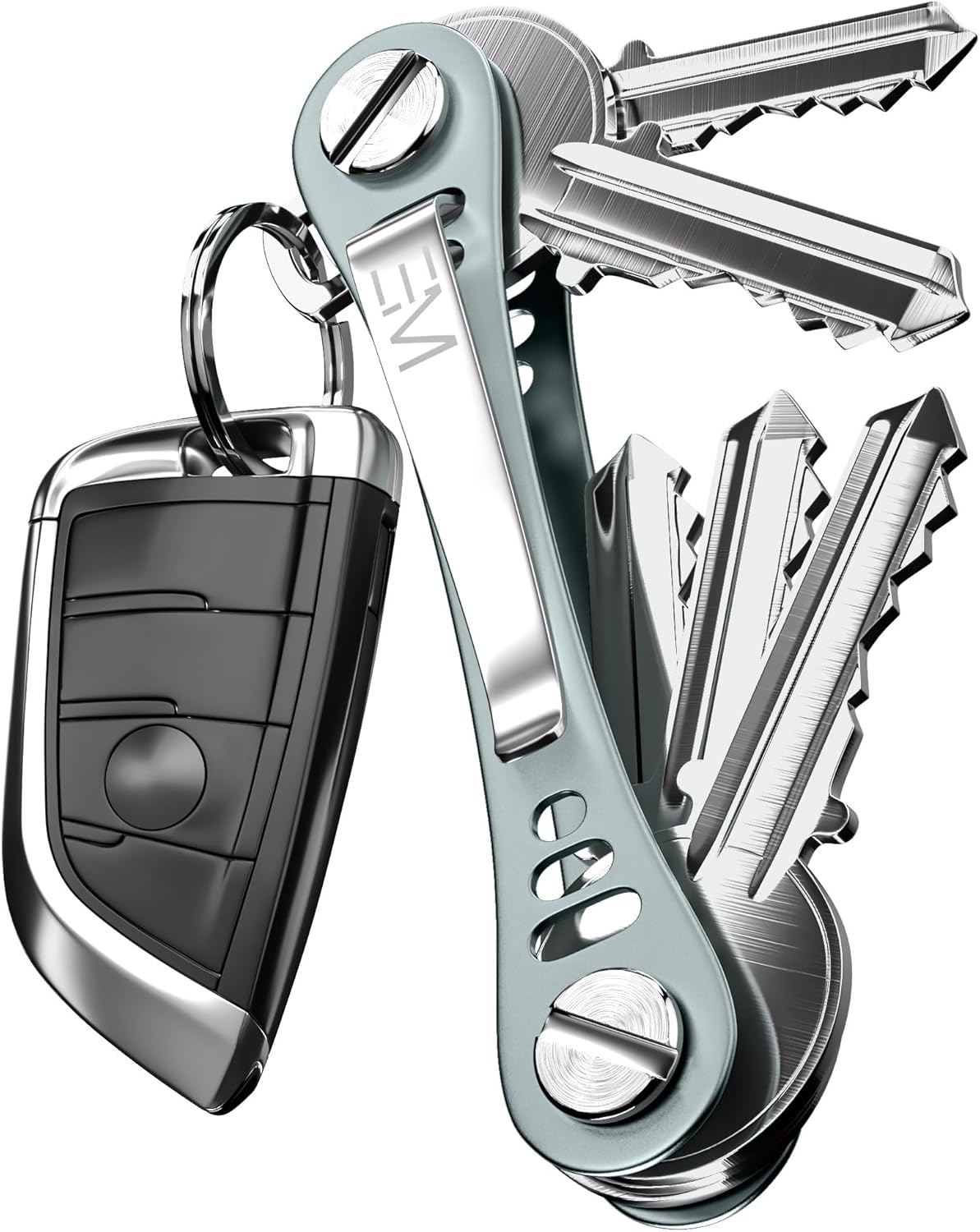 EM Premium Products Compact Key Holder - Pocket Key Organizer - 14 Keys Key Bar