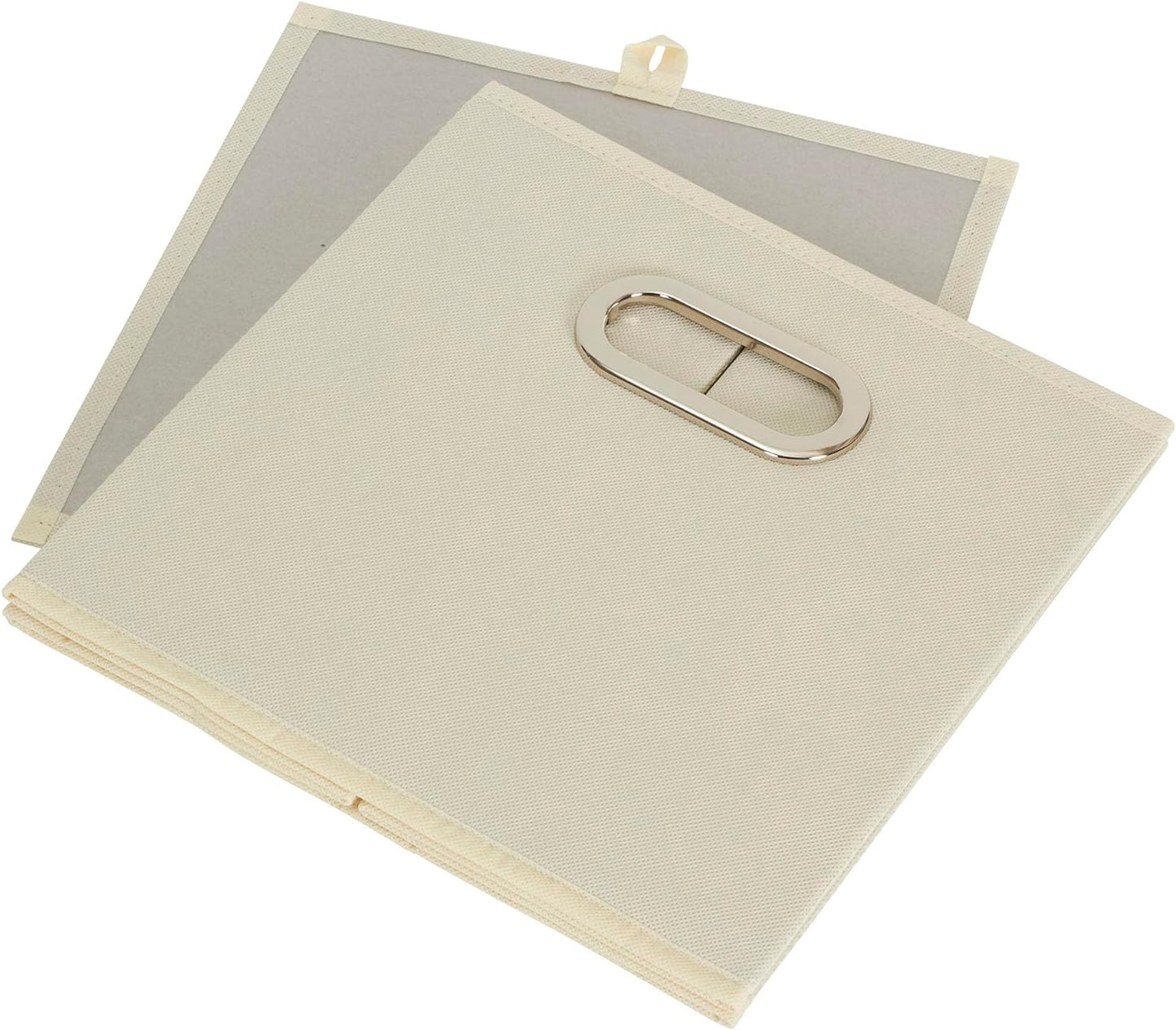 Household Essentials 82-1 Foldable Fabric Storage Bins |Cubby Cubes with Handles | Natural (Pack of 36)