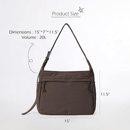 ODODOS 20L Crossbody Tote Bag Large Capacity Lightweight Hobo Shoulder Sling - Image 6
