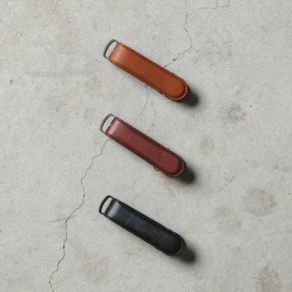 Jibbon Italian Premium Leather Key Organizer - Stylish Key Holder with Marine Grade 316 Stainless Steel, Compact EDC Keychain