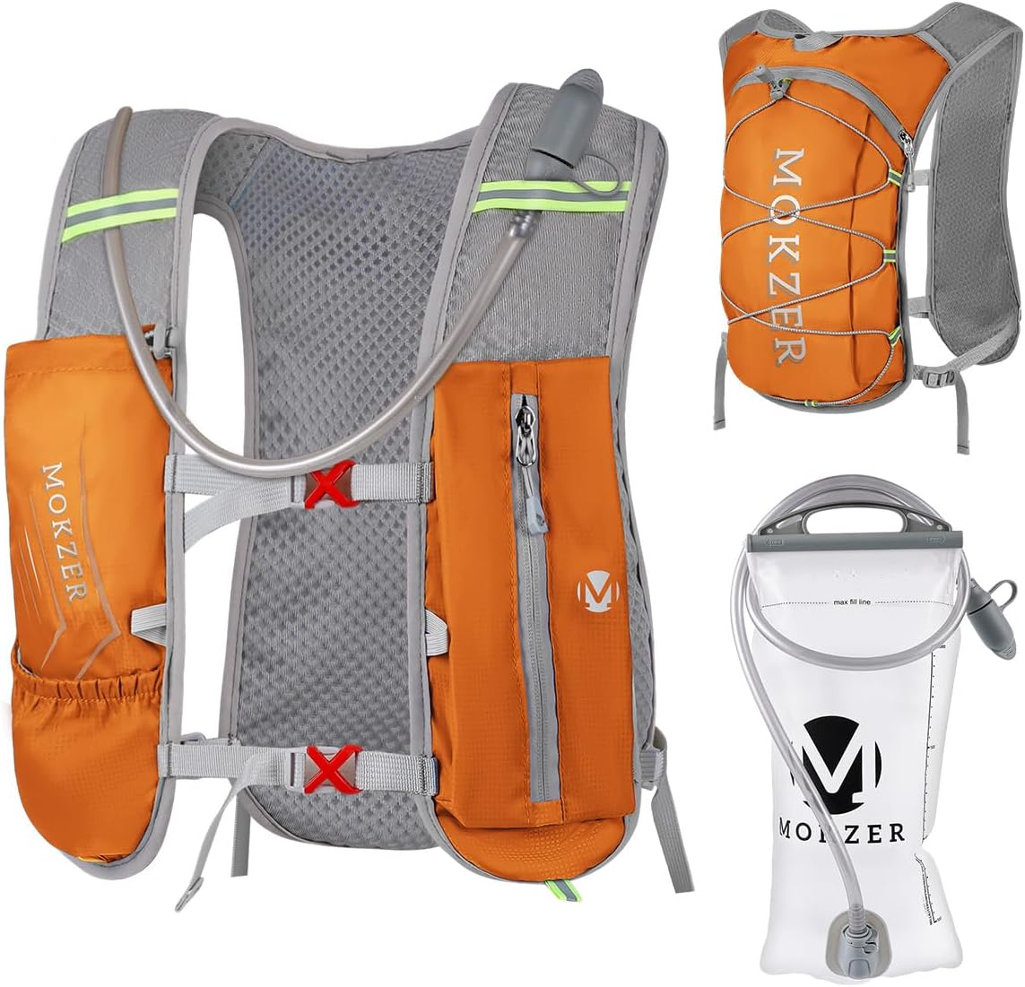 Running Hydration Vest with a 2L Water Bladder, Hydration Pack Lightweight Water Backpack for Running Hiking Cycling Marathon Trail for Men Women