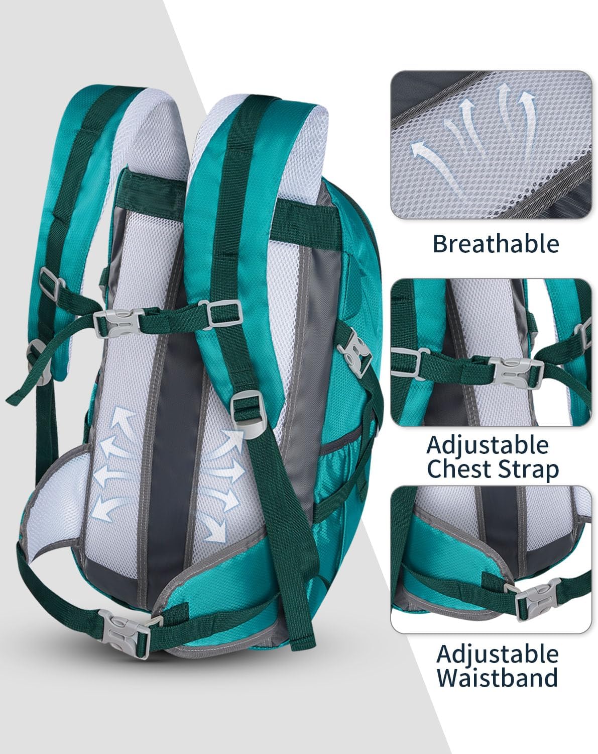 Hiking Backpack 40L Lightweight Waterproof Daypack for Men Women Outdoor Camping Mountaineering Trekking Travel Bag