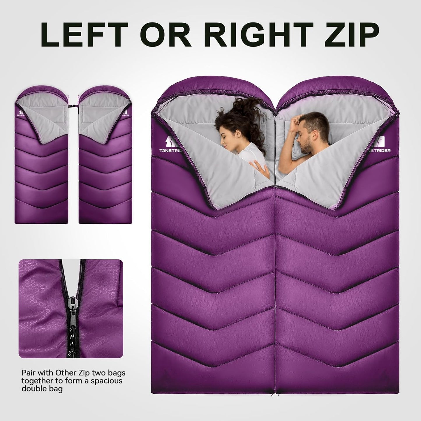 Sleeping Bags for Adults Cold Weather,Portable, Waterproof,Lightweight Camping Sleeping Bag for Tall Girls Boys with Compression Sack for Warm Camping, Hiking, Outdoor & Indoor