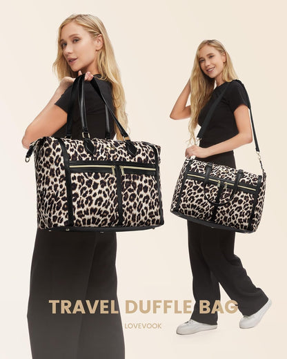 LOVEVOOK Travel Weekender 4-in-1 Duffle With Shoes Compartment, Carry On Overnight Bag, Toiletry Pouch & Wet Pocket, Large Tote for Women Labor Delivery Hospital