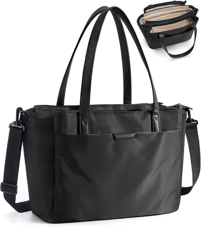 BAGSMART Tote Bag for Women with Compartments, Work Tote Bag with Zipper Women Purse Crossbody Shoulder Handbag with Strap