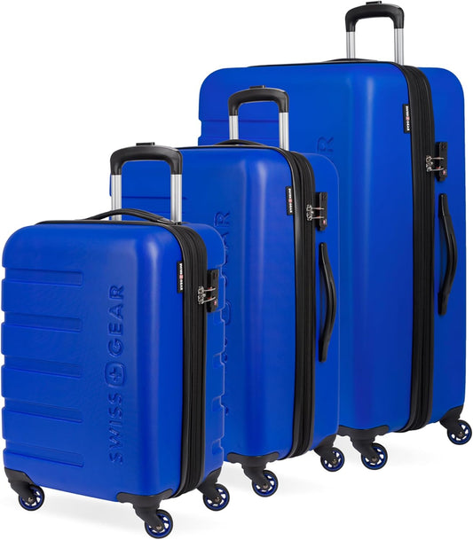 SwissGear 7366 Hardside Expandable Luggage with Spinner Wheels, Cobalt, 3-Piece Set (19/23/27)