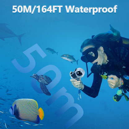 Invisible Dive Case Compatible for Insta360 X4 Dive Housing Case 50m 164ft Waterproof Case Cover Underwater Protective Shell with Bracket Accessories for Insta360 X4 Action Camera
