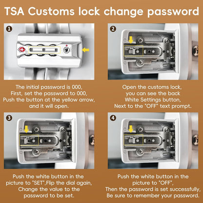 ROAMING Zipperless Luggage 26 Inch with Aluminum Frame, Checked-Large Lightweight 3-Layer PC Hard Shell Suitcase with Spinner Wheels, Metal Travel Luggage with Three TSA Locks, gray