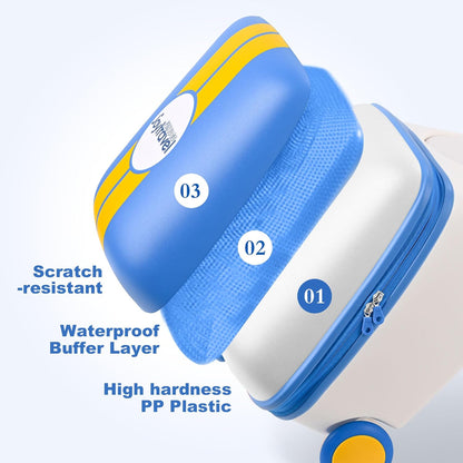 Kids Ride-on Luggage with Spinner Wheels Suitcase, Kid's Ride-On Suitcase Help Your Child Relax, Carry On Trolley Luggage (blue)