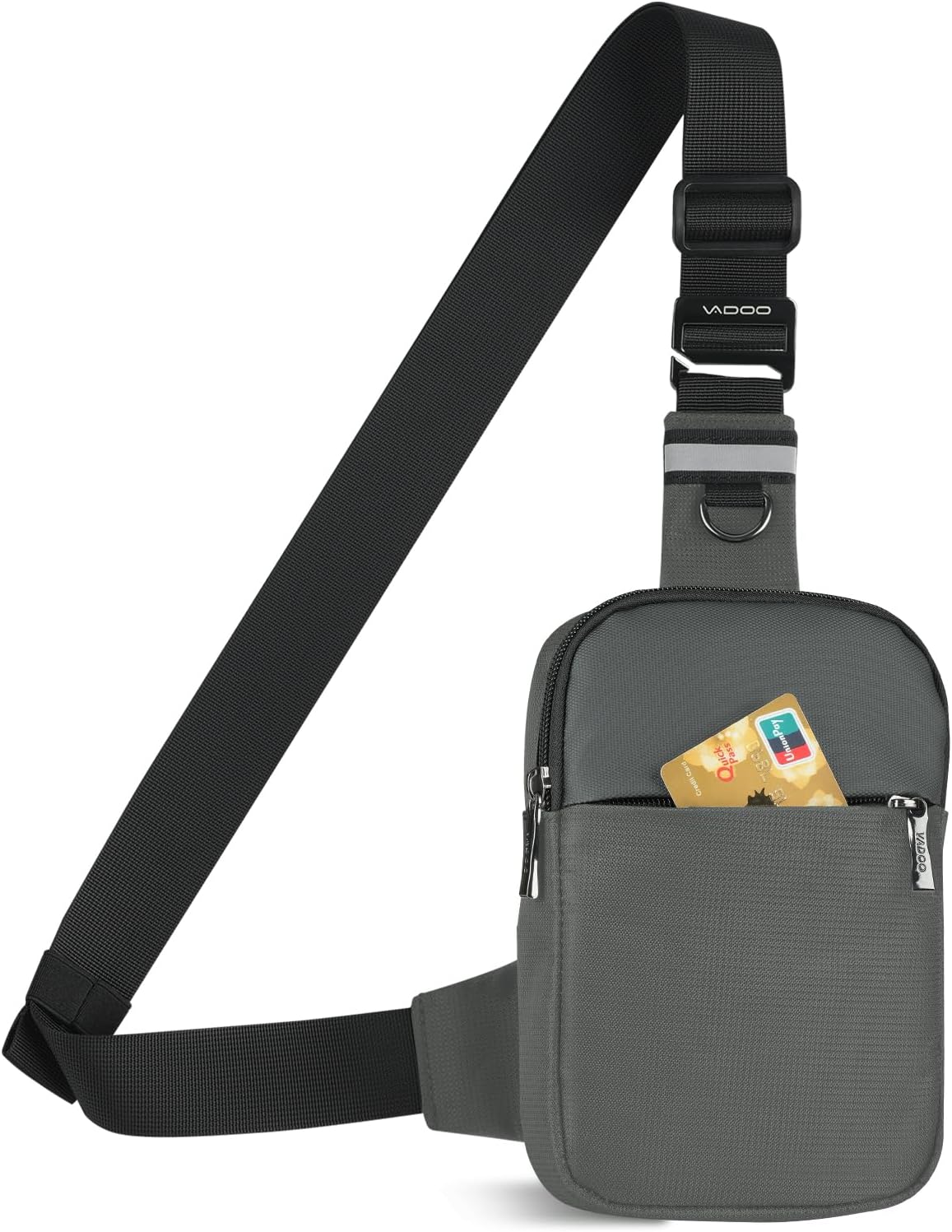 VADOO Crossbody Bags for Women, Mini Lightweight RFID Blocking Sling Men Bag for Phone and Travel (Basic Version- Grey)