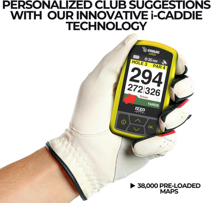 Izzo Swami 6000 Handheld Golf GPS Water-Resistant Color Display With 38,000 Course Maps & Scorekeeper Model may vary