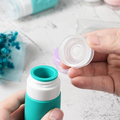 18 Pack travel Bottles for Toiletries, TSA Approved Silicone Travel Containers Leak Proof Refillable Travel Accessories for Shampoo Conditioner Lotion Body Wash(Multicolored H)