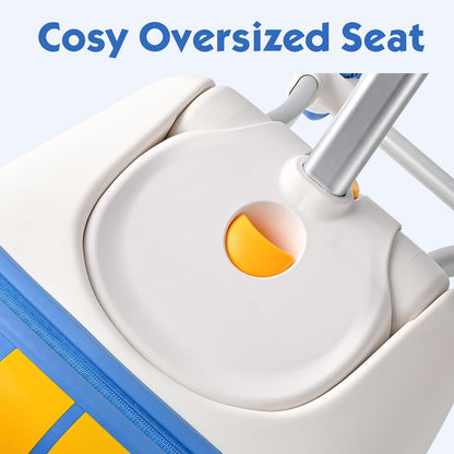 Kids Ride-on Luggage with Spinner Wheels Suitcase, Kid's Ride-On Suitcase Help Your Child Relax, Carry On Trolley Luggage (blue)