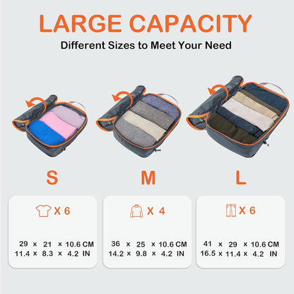 Cipway Compression Packing Cubes, Ultralight Luggage Organizer Bags, Travel Essentials for Carry on Suitcase (3 Piece,Gray)