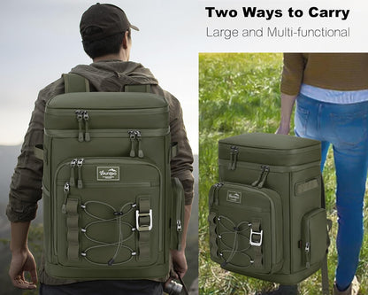 42Cans Cooler Backpack Insulated Leak Proof for Men & Women, Large Waterproof Backpack Cooler for Beach, Picnic, Outdoor, Leakproof, Multi-Functional