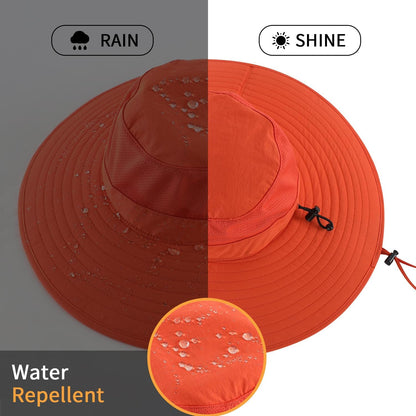 Home Prefer UPF50+ Mens Sun Hat Wide Brim Fishing Hat Foldable Large Brim UV Protection Sun Hat for Men Women Beach Gardening