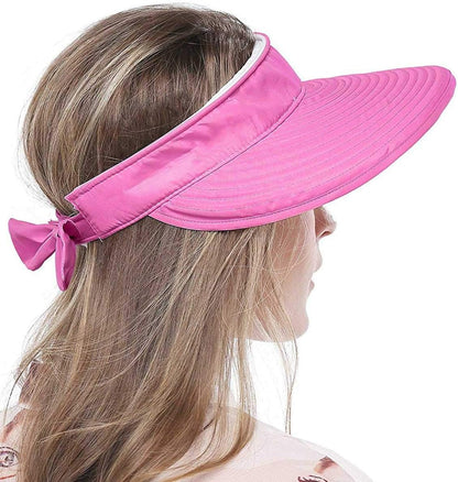 HINDAWI Sun Hats for Women with UV Protection Wide Brim Sun Hat Visor Summer Beach Outdoor Foldable Womens Cap