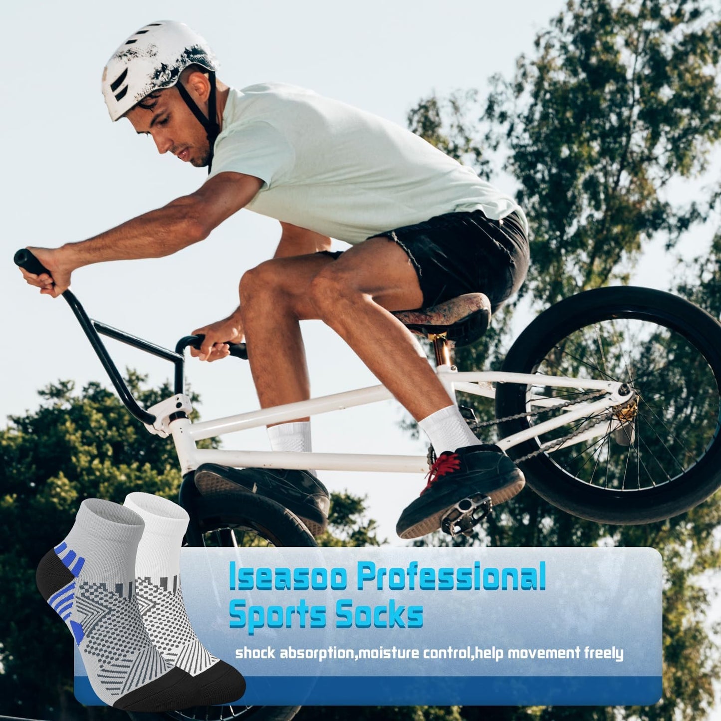 Iseasoo Copper Compression Socks for Men & Women – Plantar Fasciitis Relief, Ankle Support & Circulation – Running & Recovery