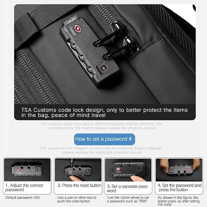 Men Travel Backpack vacuum compression 17 inch Laptop Backpack Business Large - Image 5