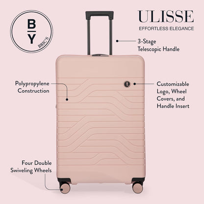 Bric's 30" Expandable Spinner Suitcase - Travel Luggage with TSA-Approved Lock and Hard Shell Exterior - B|Y Ulisse - Pearl Pink
