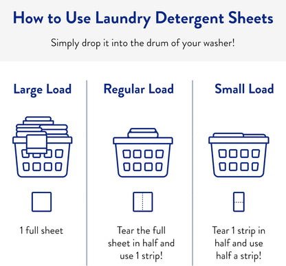 The Clean People Laundry Detergent Sheets - Laundry Soap - Ultra Concentrated, Recyclable Packaging, Stain Fighting - Sweet Petals & Vanilla, 32 Pack