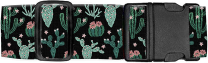 Luggage Straps for Suitcases Travel Belt Accessories, Cute Suitcase Strap, Adjustable Luggage Belt Strap, Heavy Duty with Quick-Release Buckle Luggage Strap Boho Cacti
